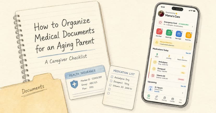 How to Organize Medical Documents for an Aging Parent: A Caregiver Checklist